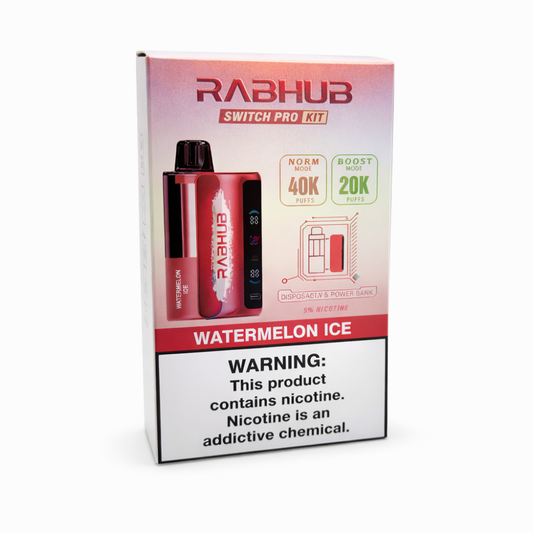 RABHUB 40K KIT - WATERMELON ICE | Authentic Disposable Vape | iPuff24 Texas