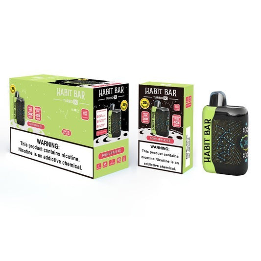 HABIT BAR 40K - SOUR APPLE ICE | Authentic Disposable Vape | iPuff24 Texas