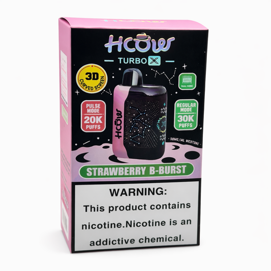HCOW TURBO X STRAWBERRY B-BURST | Authentic Disposable Vape | iPuff24 Texas