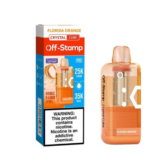 OFF STAMP CRYSTAL POD 35K - FLORIDA ORANGE | Authentic Disposable Vape | iPuff24 Texas