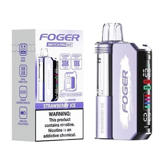 FOGER 30K SWITCH PRO KIT STRAWBERRY ICE | Authentic Disposable Vape | iPuff24 Texas
