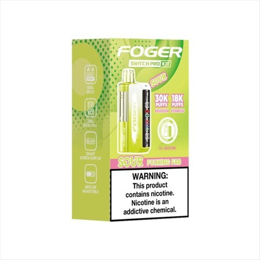 FOGER 30K SWITCH PRO KIT SOUR FCUKING FAB | Authentic Disposable Vape | iPuff24 Texas