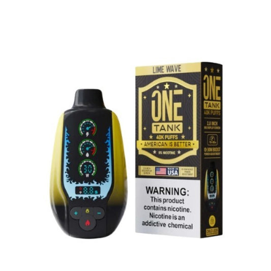 ONE TANK 40K - LIME WAVE | Authentic Disposable Vape | iPuff24 Texas