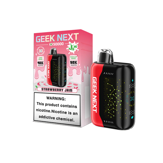 GEEK NEXT 50K - STRAWBERRY JAM | Authentic Disposable Vape | iPuff24 Texas