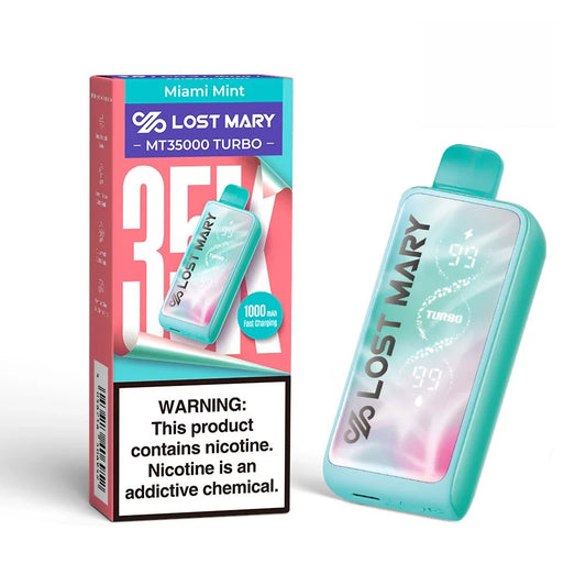 LOST MARY 35K MIAMI MINT | Authentic Disposable Vape | iPuff24 Texas