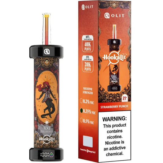 OLIT HOOKALIT 0.35 NIC 40K PUFFS STRAWBERRY PUNCH