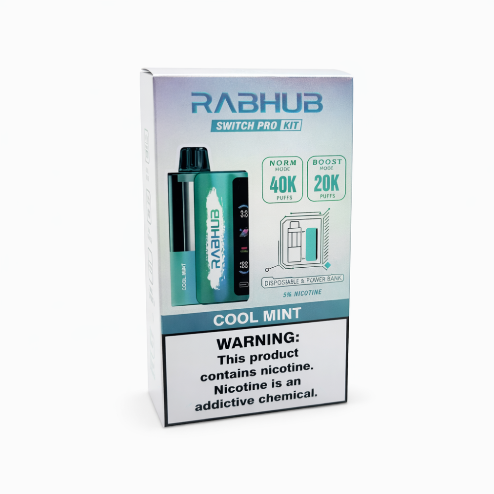 RABHUB 40K KIT - COOL MINT | Authentic Disposable Vape | iPuff24 Texas