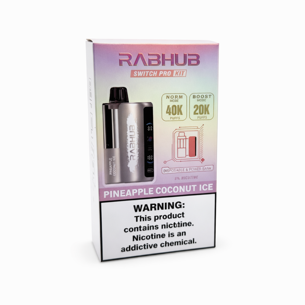 RABHUB 40K KIT - PINEAPPLE COCONUT ICE | Authentic Disposable Vape | iPuff24 Texas