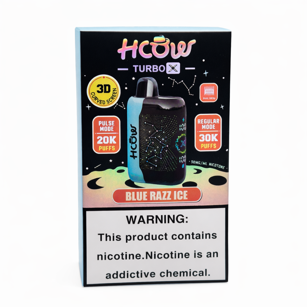 HCOW TURBO X BLUE RAZZ ICE | Authentic Disposable Vape | iPuff24 Texas