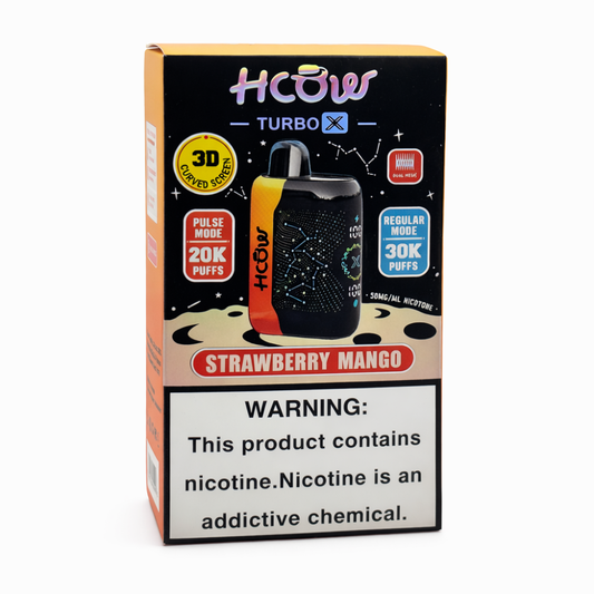 HCOW TURBO X STRAWBERRY MANGO | Authentic Disposable Vape | iPuff24 Texas