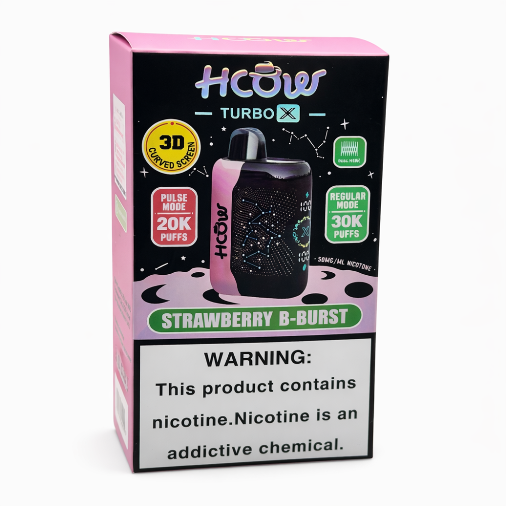 HCOW TURBO X STRAWBERRY B-BURST | Authentic Disposable Vape | iPuff24 Texas