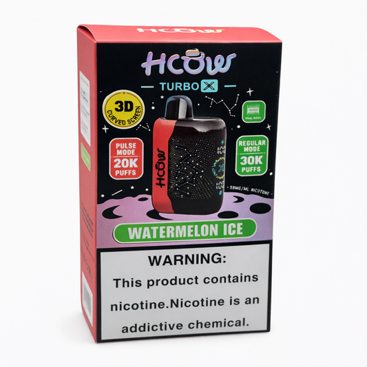 HCOW TURBO X WATERMELON ICE | Authentic Disposable Vape | iPuff24 Texas