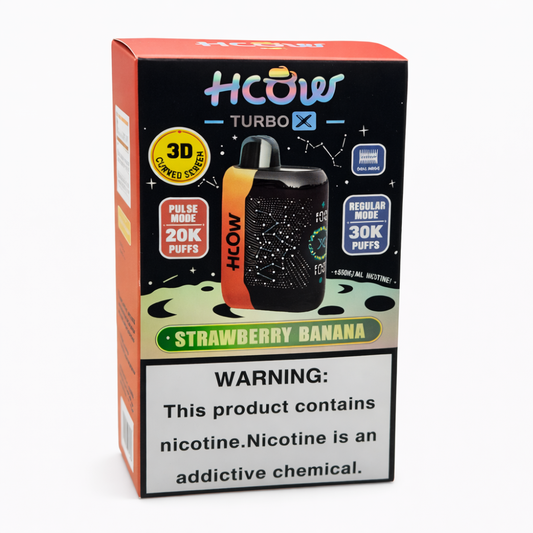 HCOW TURBO X STRAWBERRY BANANA | Authentic Disposable Vape | iPuff24 Texas