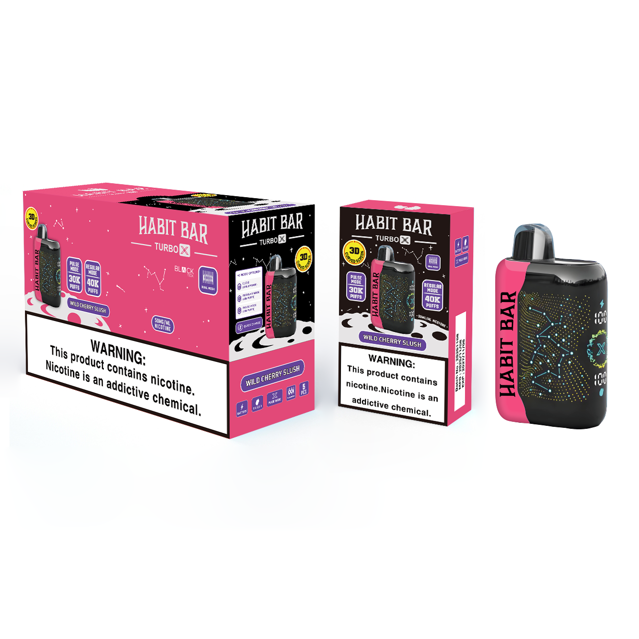 HABIT BAR 40K - WILD CHERRY SLUSH | Authentic Disposable Vape | iPuff24 Texas