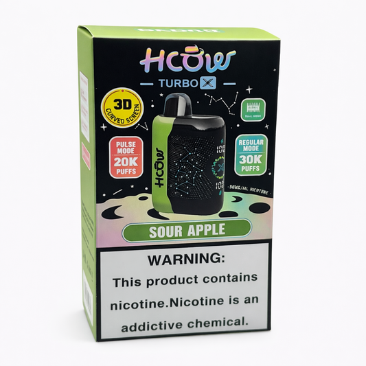 HCOW TURBO X SOUR APPLE | Authentic Disposable Vape | iPuff24 Texas