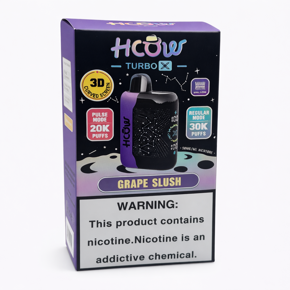 HCOW TURBO X GRAPE SLUSH | Authentic Disposable Vape | iPuff24 Texas