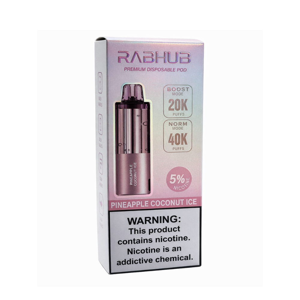 RABHUB 40K POD - PINEAPPLE COCONUT ICE | Authentic Disposable Vape | iPuff24 Texas