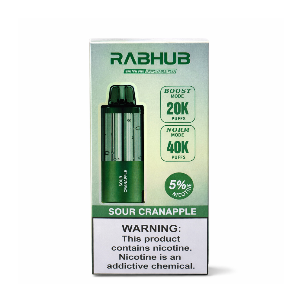RABHUB 40K POD - SOUR CRANAPPLE | Authentic Disposable Vape | iPuff24 Texas