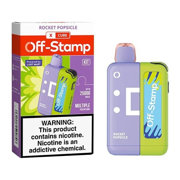 OFF STAMP X CUBE 25K KIT - ROCKET FREEZE | Authentic Disposable Vape | iPuff24 Texas