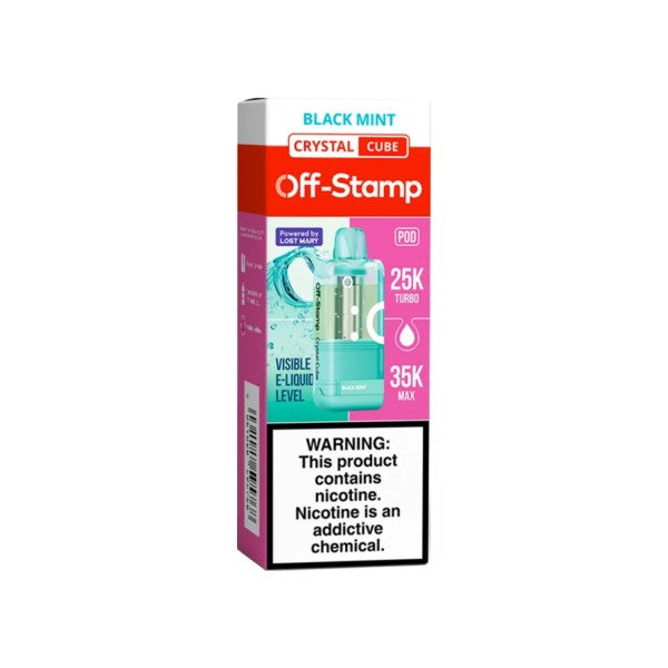 OFF STAMP CRYSTAL POD 35K - BLACK MINT | Authentic Disposable Vape | iPuff24 Texas