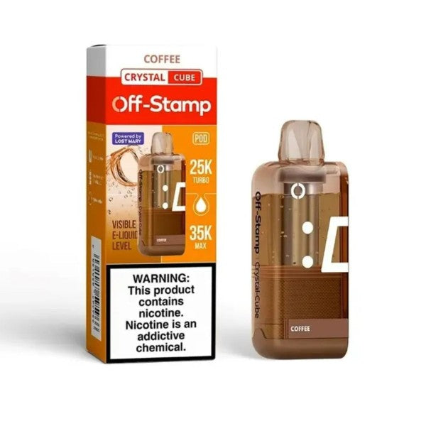 OFF STAMP CRYSTAL POD 35K - COFFEE | Authentic Disposable Vape | iPuff24 Texas
