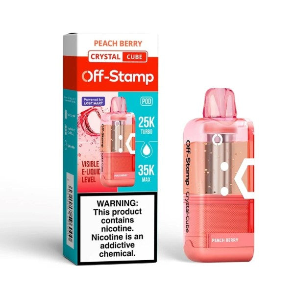 OFF STAMP CRYSTAL POD 35K - PEACH BERRY | Authentic Disposable Vape | iPuff24 Texas