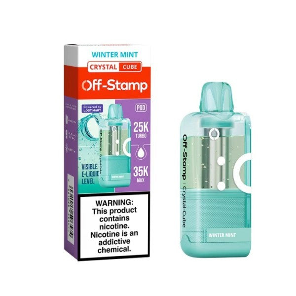 OFF STAMP CRYSTAL POD 35K - WINTER MINT | Authentic Disposable Vape | iPuff24 Texas