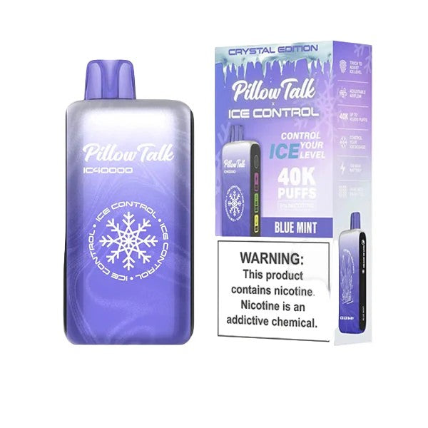 PILLOW TALK ICE CONTROL 40K BLUE MINT | Authentic Disposable Vape | iPuff24 Texas