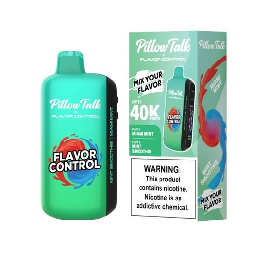 PILLOW TALK FLAVOUR CONTROL 40K MIAMI MINT & MINT SMOOTHIE | Authentic Disposable Vape | iPuff24 Texas