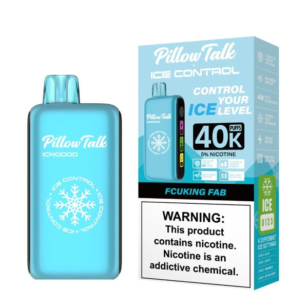 PILLOW TALK ICE CONTROL 40K FUCKING FAB | Authentic Disposable Vape | iPuff24 Texas