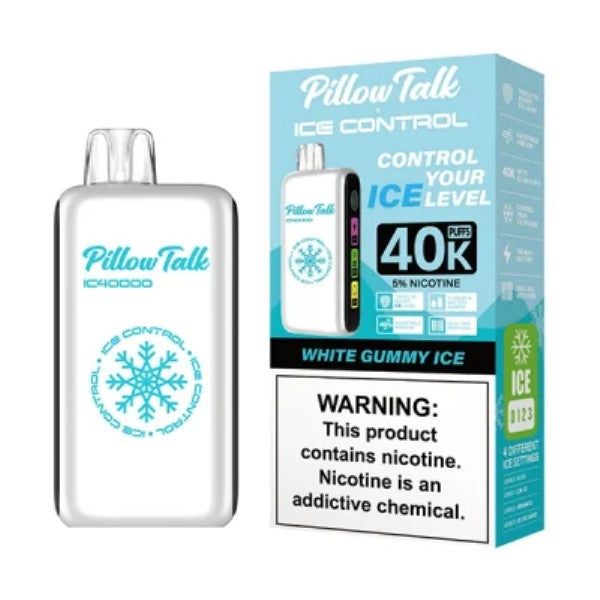 PILLOW TALK ICE CONTROL 40K WHITE GUMMY ICE | Authentic Disposable Vape | iPuff24 Texas