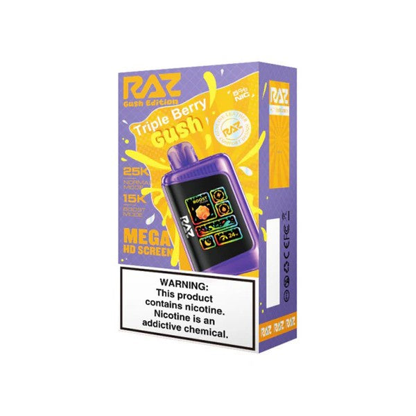 RAZ 25K TRIPPLE BERRY GUSH 5CT BOX | Authentic Disposable Vape | iPuff24 Texas