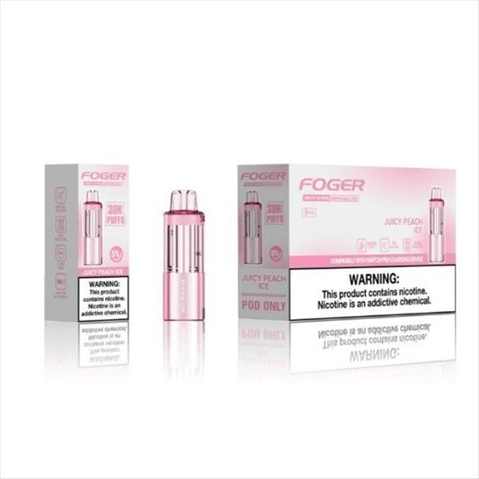 FOGER POD 30K JUICY PEACH ICE | Authentic Disposable Vape | iPuff24 Texas