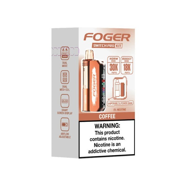 FOGER 30K SWITCH PRO KIT COFFEE | Authentic Disposable Vape | iPuff24 Texas