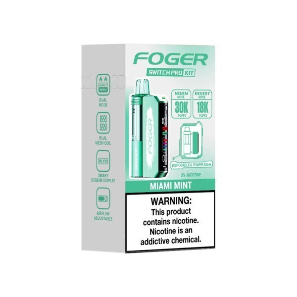 FOGER 30K SWITCH PRO KIT MIAMI MINT | Authentic Disposable Vape | iPuff24 Texas