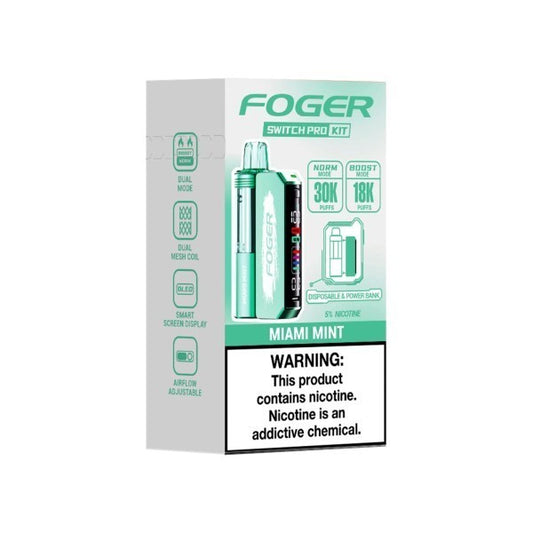 FOGER 30K SWITCH PRO KIT MIAMI MINT | Authentic Disposable Vape | iPuff24 Texas