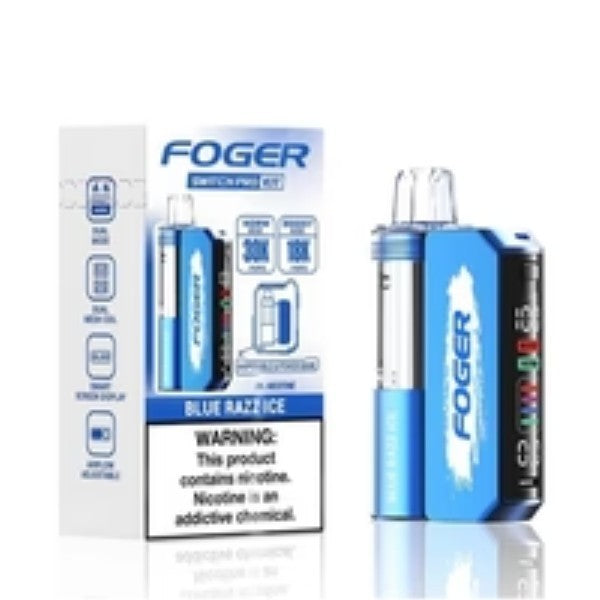 FOGER 30K SWITCH PRO KIT BLUE RAZZ ICE | Authentic Disposable Vape | iPuff24 Texas