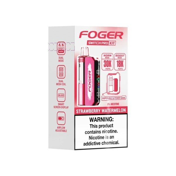 FOGER 30K SWITCH PRO KIT STRAWBERRY WATERMELON | Authentic Disposable Vape | iPuff24 Texas