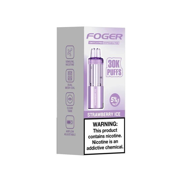 FOGER POD 30K STRAWBERRY ICE | Authentic Disposable Vape | iPuff24 Texas