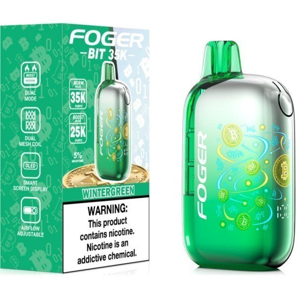 FOGER BIT 35K WINTER GREEN | Authentic Disposable Vape | iPuff24 Texas