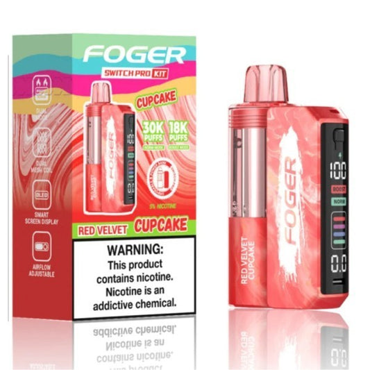 FOGER 30K SWITCH PRO KIT RED VELVET CUPCAKE | Authentic Disposable Vape | iPuff24 Texas