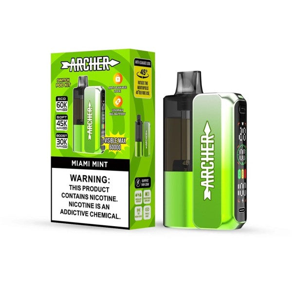 ARCHER 60K - MIAMI MINT | Authentic Disposable Vape | iPuff24 Texas