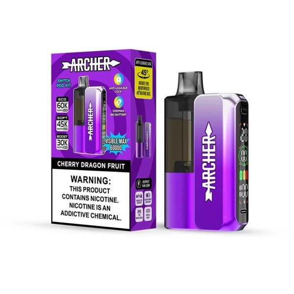 ARCHER 60K - CHERRY DRAGON FRUIT | Authentic Disposable Vape | iPuff24 Texas