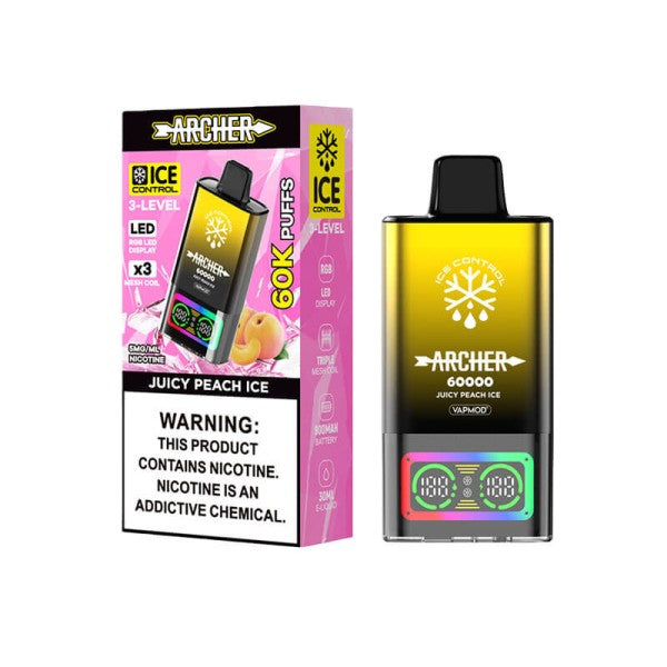 ARCHER 60K - JUICE PEACH CE | Authentic Disposable Vape | iPuff24 Texas