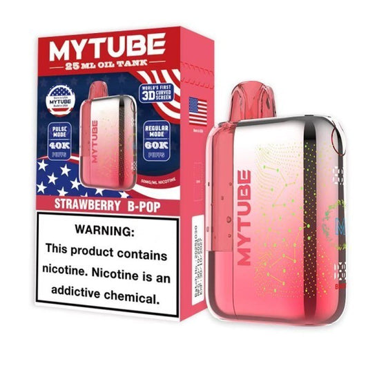 MYTUBE 60K - STRAWBERRY B POP | Authentic Disposable Vape | iPuff24 Texas