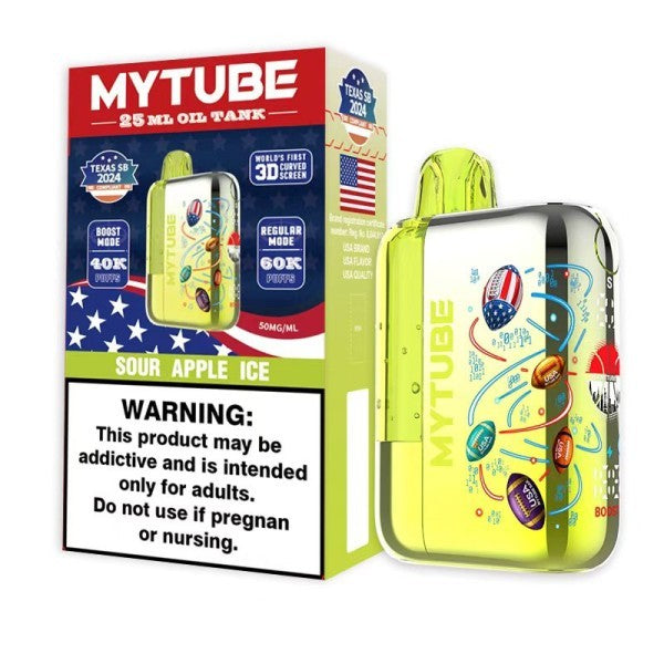 MYTUBE 60K - SOUR APPLE ICE | Authentic Disposable Vape | iPuff24 Texas