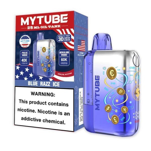 MYTUBE 60K - BLUE RAZZ ICE | Authentic Disposable Vape | iPuff24 Texas