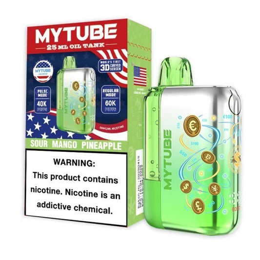 MYTUBE 60K - SOUR MANGGO PINEAPPLE | Authentic Disposable Vape | iPuff24 Texas