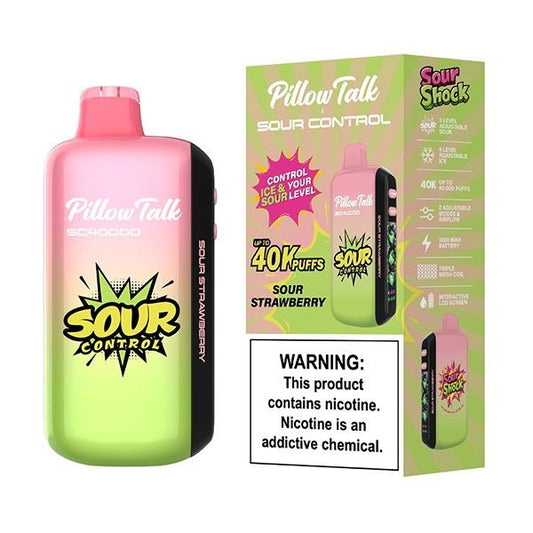 PILLOW TALK SWEET CONTROL 40K SOUR STRAWBERRY | Authentic Disposable Vape | iPuff24 Texas