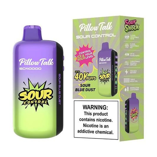 PILLOW TALK SWEET CONTROL 40K SOUR BLUE DUST | Authentic Disposable Vape | iPuff24 Texas